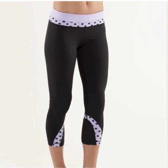 Lululemon Run Inspire Crop II Dot Leggings Size 2 - Picture 2 of 12